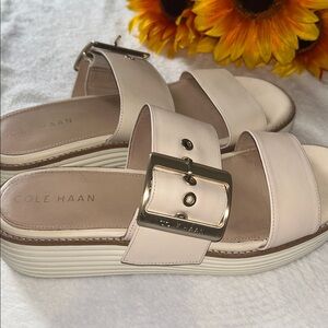 Cole Haan Women's Cream Buckle Sandals